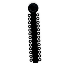 Elastic ligatures on module, 26 rings, Black
